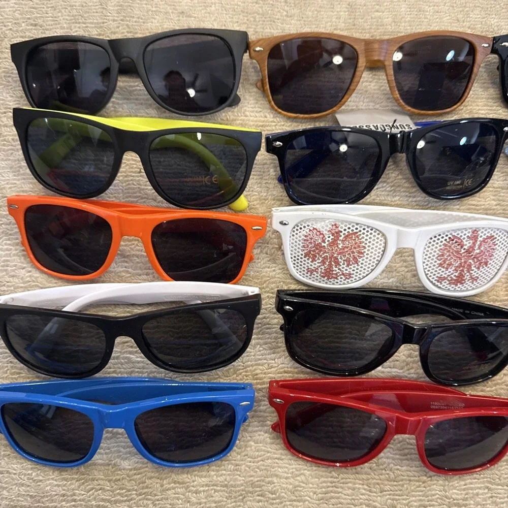 Lot of 20 NEW Logo Sunglasses: Limited Offer-Multiple Colors-Men/Women-NWT
